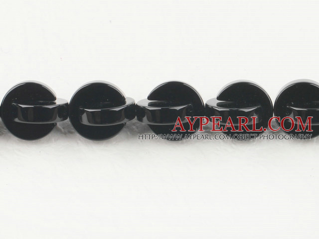 black agate beads,12mm crossed buckle,Grade A ,Sold per 15.75-inch strands