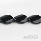 black agate beads,22*30mm twisted egg,faceted,Grade A ,Sold per 15.75-inch strands