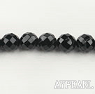 Agate Gemstone Beads, Black, 10mm round, black streak, Sold per 15.7-inch strand