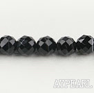 Agate Gemstone Beads, Black, 12mm round, black streak,Sold per 15.75-inch strands