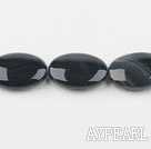 Agate Gemstone Beads, Black, 
22*30mm egg shape, black streak,Sold per 15.75-inch strands