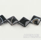 Agate Gemstone Beads, Black, 5*16mm opposite angles, black streak,Sold per 15.75-inch strands