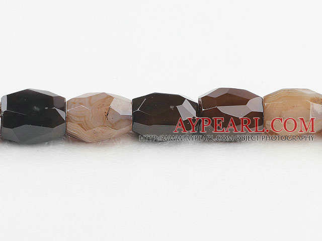 grey agate beads,18*25mm baroque,faceted,Sold per 15.75-inch strands