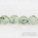 Prehnite beads,12mm flat oval,Sold per 15.75-inch strands