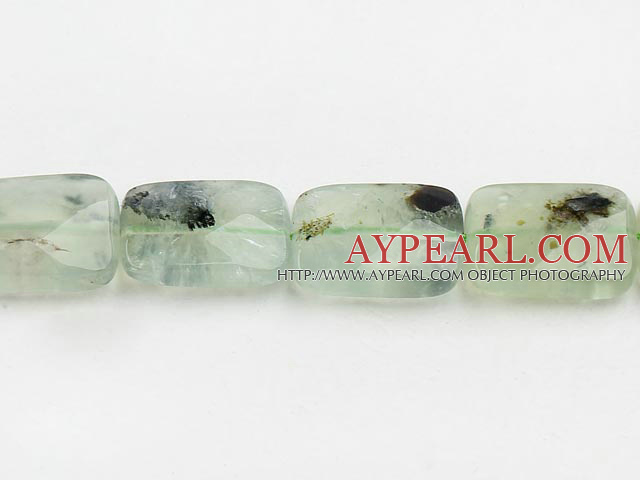 Prehnite beads,15*20mm rectangle,Sold per 15.75-inch strands