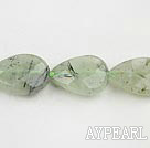 Prehnite beads,13*18mm flat teardrop,straight hole,Sold per 15.75-inch strands