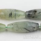 Prehnite beads,12*35mm date core,faceted,Sold per 15.75-inch strands