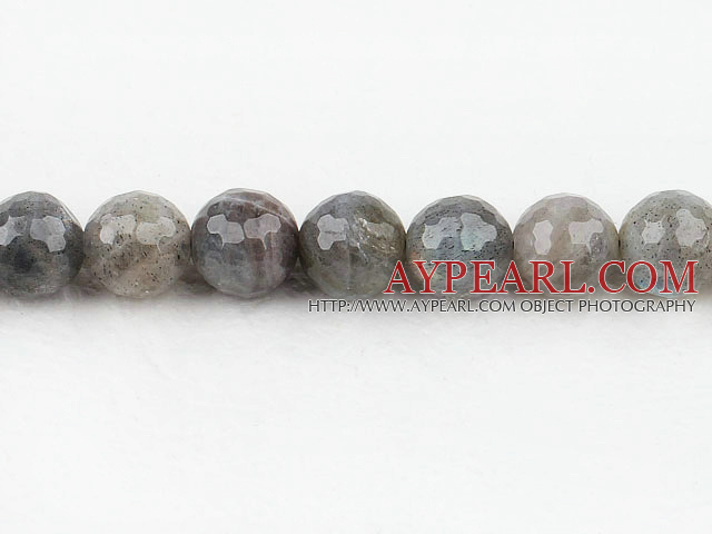 Flashing Stone beads,10mm round, faceted,Sold per 15.75-inch strands