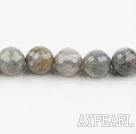 Flashing Stone beads,14mm round, faceted,Sold per 15.75-inch strands