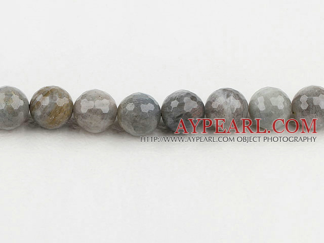 Flashing Stone beads,14mm round, faceted,Sold per 15.75-inch strands