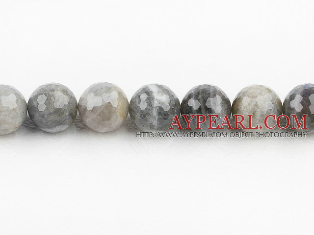 Flashing Stone beads,18mm round, faceted,Sold per 15.75-inch strands