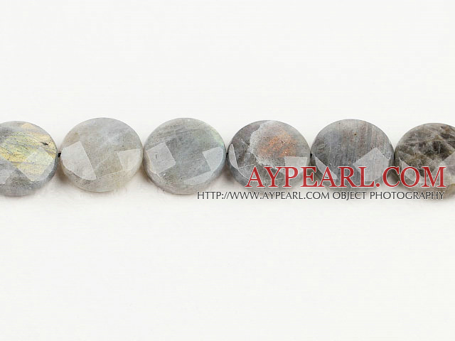 Flashing Stone beads,18mm flat oval, faceted,Sold per 15.75-inch strands