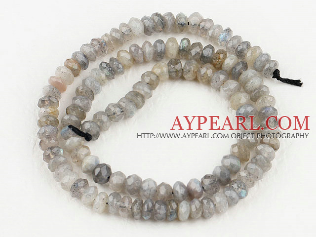 Flashing Stone beads,4*6mm abacus, faceted,Sold per 15.75-inch strands