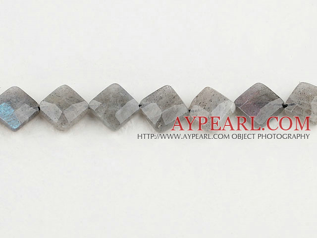 Flashing Stone beads,10mm diagonal, faceted,Sold per 15.75-inch strands