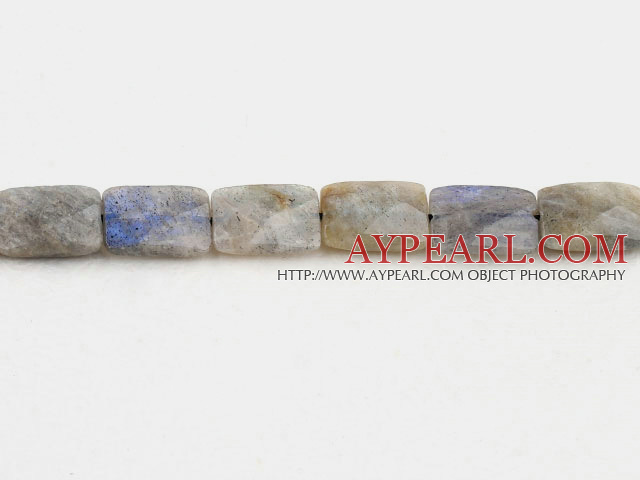 Flashing Gemstone Beads, 8*12mm faceted rectangle shape,Sold per 15.7-inch strands