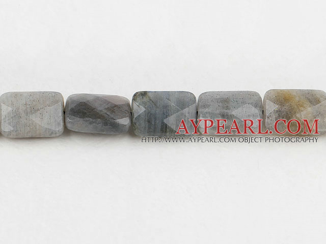 Flashing Gemstone Beads, 10*14mm faceted rectangle shape,Sold per 15.7-inch strands