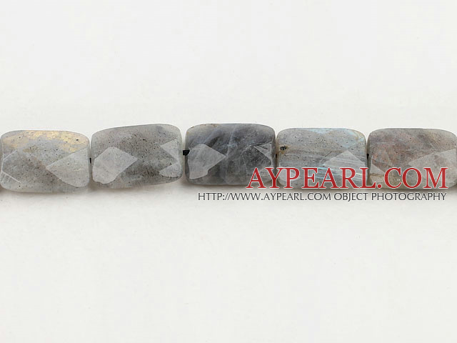Flashing Gemstone Beads, 13*18mm faceted rectangle shape,Sold per 15.7-inch strands
