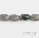 Flashing Gemstone Beads, 12*16mm faceted flat oval,Sold per 15.7-inch strands