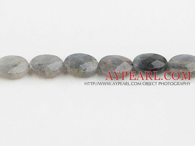 Flashing Gemstone Beads, 12*16mm faceted flat oval,Sold per 15.7-inch strands