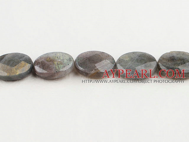 Flashing Gemstone Beads, 14*18mm faceted flat oval,Sold per 15.7-inch strands