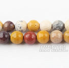 yellow opal beads,8mm round,faceted,Sold per 15.75-inch strands
