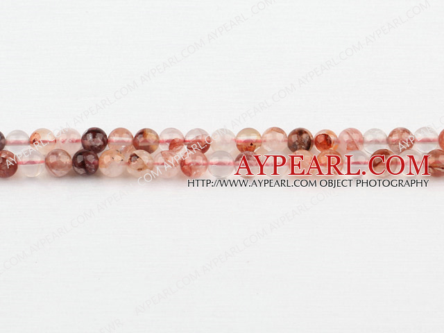 iron crystal beads,red,6mm round,sold per 15.75-inch strand