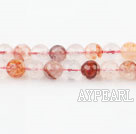 iron crystal beads,red,faceted,6mm round,sold per 15.75-inch strand