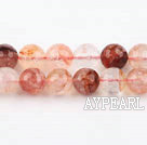 iron crystal beads,red,faceted,8mm round,Sold per 15.75-inch strands