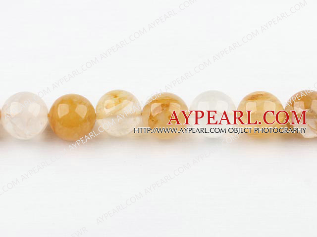 iron crystal beads,yellow,16mm round,Sold per 15.75-inch strands