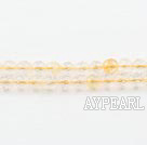 iron crystal beads,yellow,faceted,4mm round,sold per 15.75-inch strand