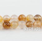 iron crystal beads,yellow,faceted,,8mm round,Sold per 15.75-inch strands