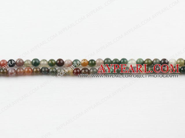 india agate beads,4mm round,sold per 15.75-inch strand