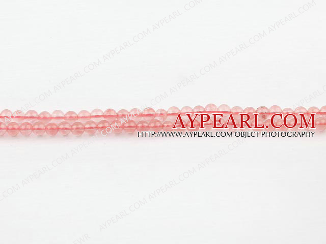 cherry quartz beads,4mm round, sold per 15.57-inch strand