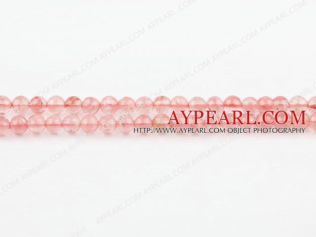 cherry quartz beads,6mm round, sold per 15.57-inch strand