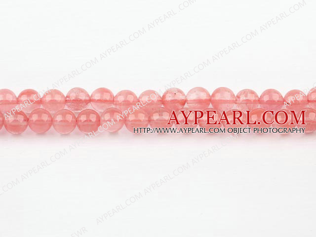 cherry quartz beads,8mm round, sold per 15.57-inch strand