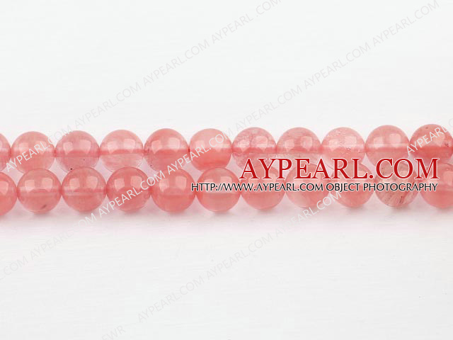 cherry quartz beads,10mm round, sold per 15.57-inch strand