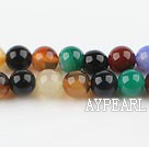 seven color agate beads,8mm round, sold per 15.75-inch strand
