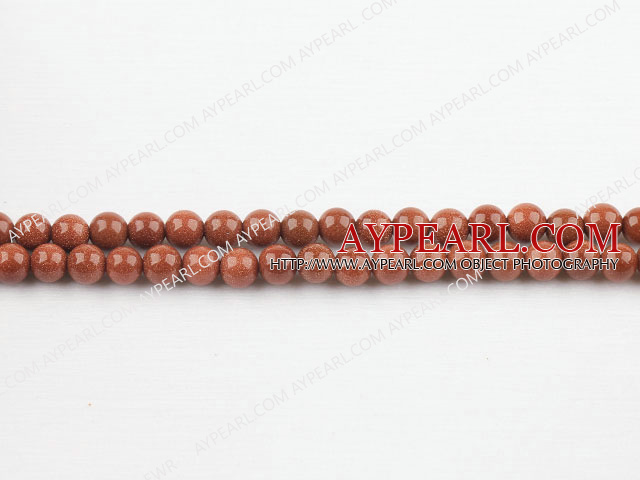 gold sand stone beads,6mm round ,sold per 15.75-inch strand