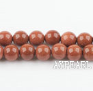 gold sand stone beads,8mm round ,sold per 15.75-inch strand