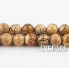 picture jasper beads,8mm round ,sold per 15.75-inch strand