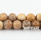 picture jasper beads,10mm round ,sold per 15.75-inch strand