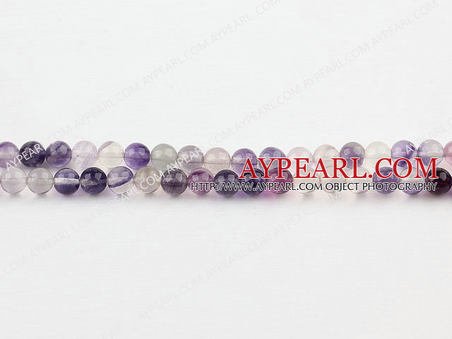 rainbow fluorite beads,6mm round, sold per 15.75-inch strand