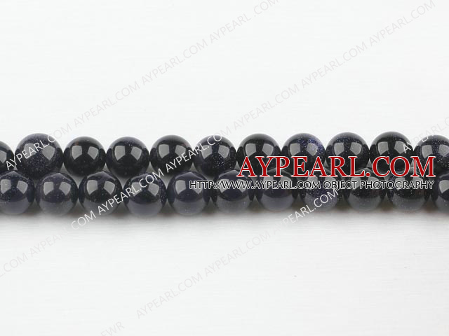 blue sandstone beads,10mm round ,sold per 15.75-inch strand