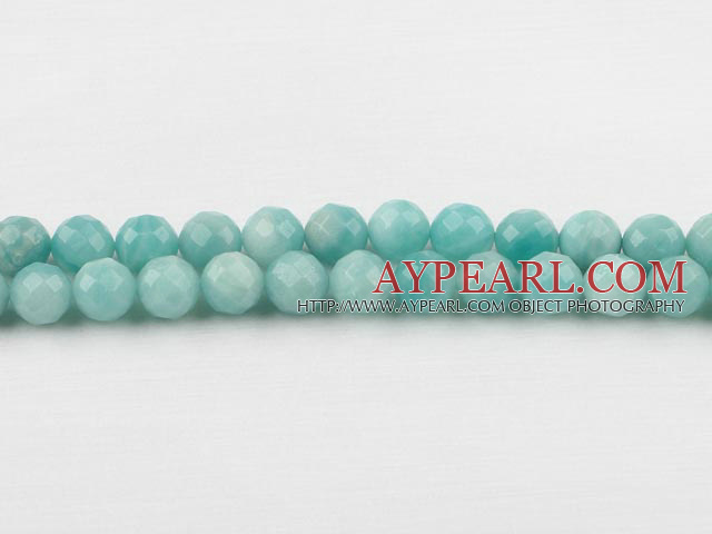 amazon beads,10mm round,faceted,Sold per 15.75-inch strands