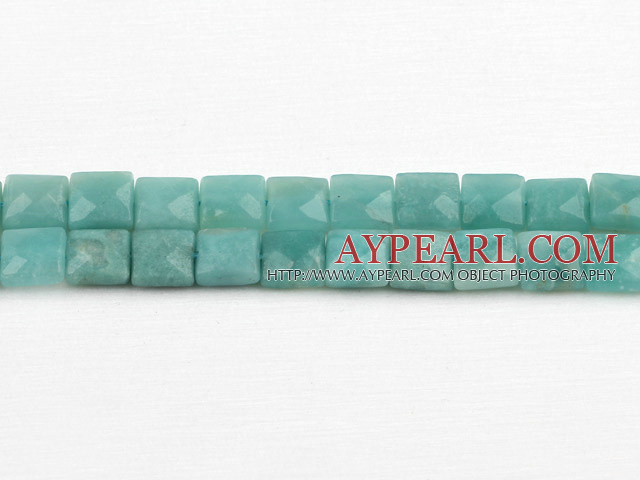 amazon beads,10mm square,faceted,Sold per 15.75-inch strands