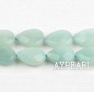 amazon beads,13*18mm flat teardrop,faceted,Sold per 15.75-inch strands