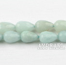 amazon beads,8*12mm teardrop,faceted,straight hole,Sold per 15.75-inch strands