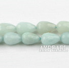 amazon beads,8*12mm teardrop,faceted,straight hole,Sold per 15.75-inch strands