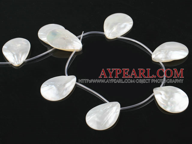 white lip shell beads,22*30mm teardrop,lateral hole,sold per 17.72-inch strand
