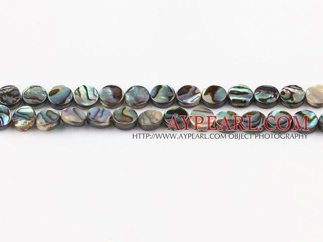 paua shell beads,8mm flat oval,Sold per 15.75-inch strands
